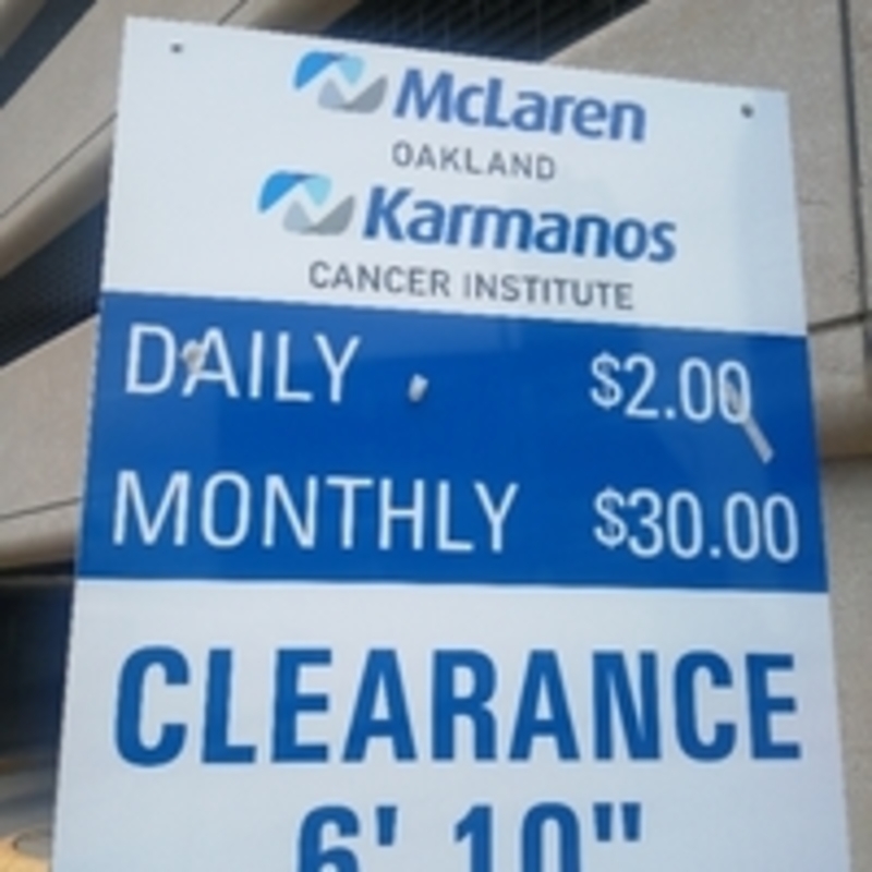 Street view of McLaren parking deck