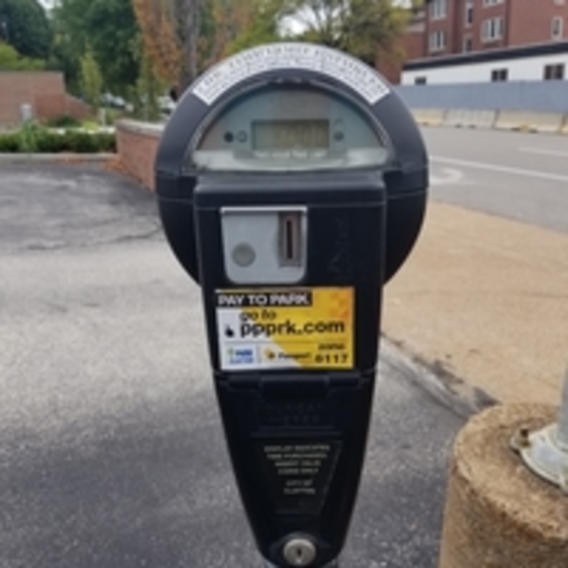 Street view of Central & Maryland Parking Lot