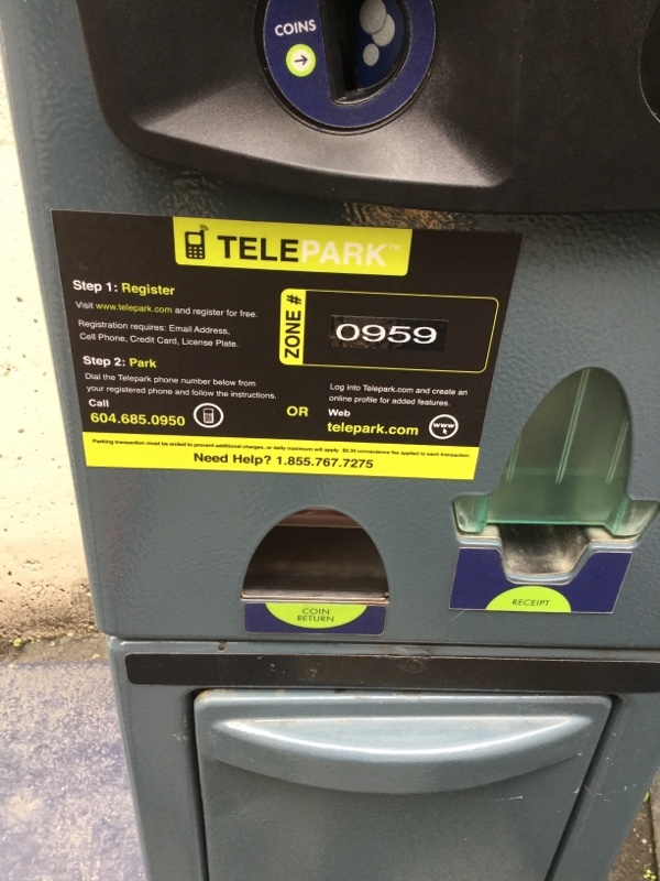 Street view of Vancouver Parking