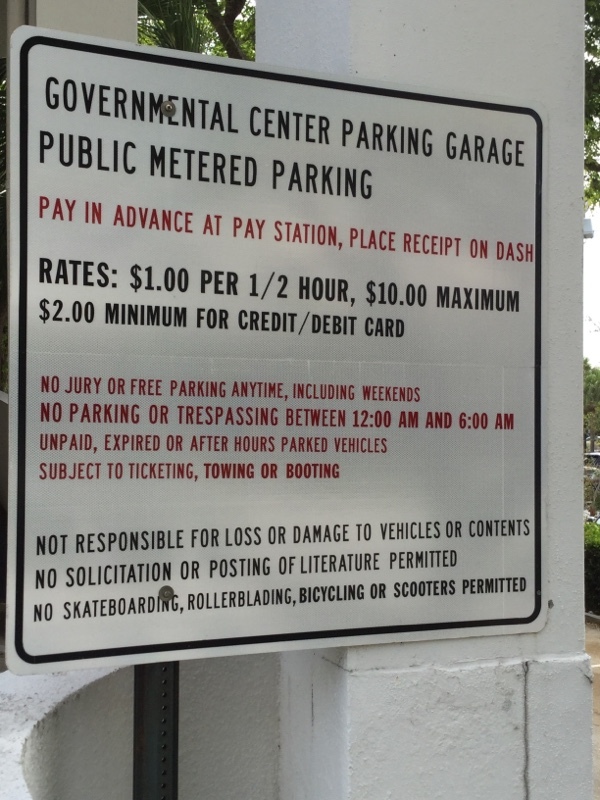 Street view of Government Center Parking Garage