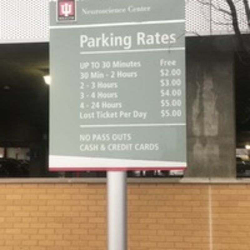 Street view of IU Health Garage 1