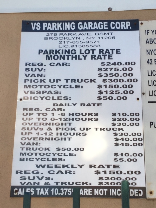 Street view of 275 Park Ave Garage