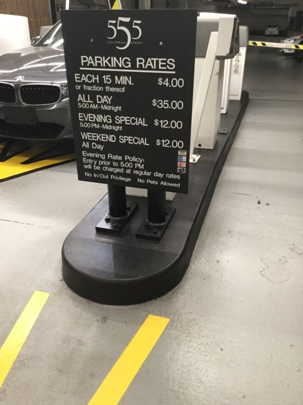 Street view of 555 California Street Garage