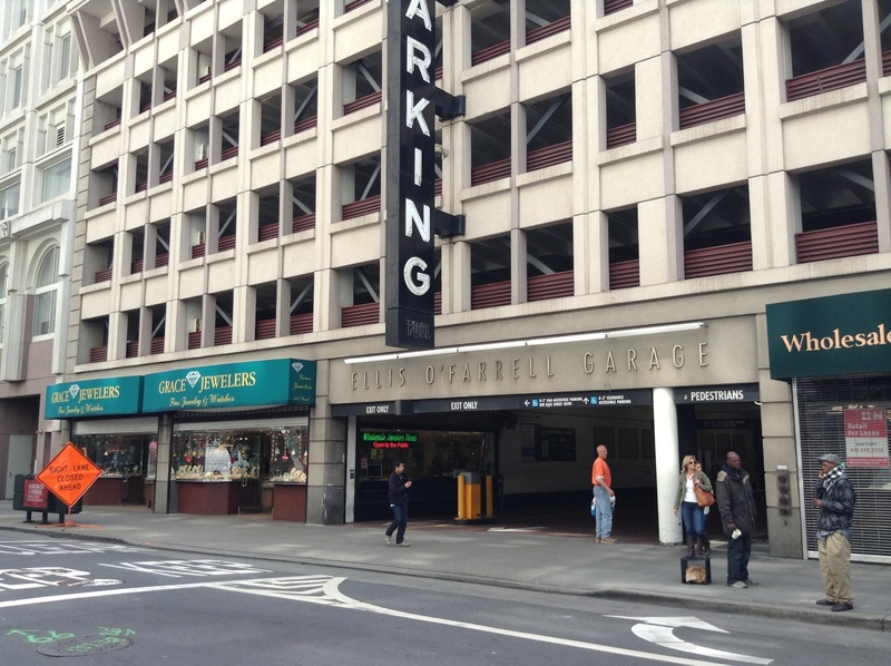 Street view of Ellis O'Farrell Garage