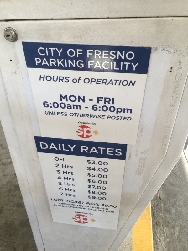 Street view of Convention Center Garage Inyo and “O” Streets