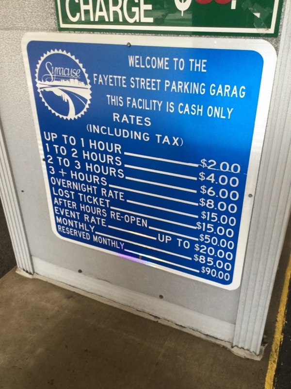 Street view of Fayette Street Garage