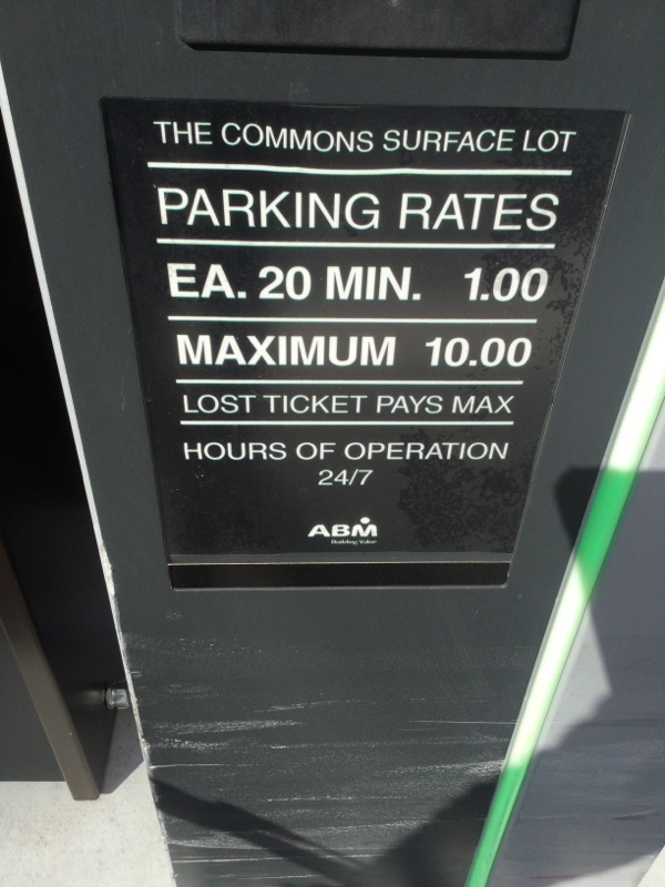 Street view of The Commons Surface Lot