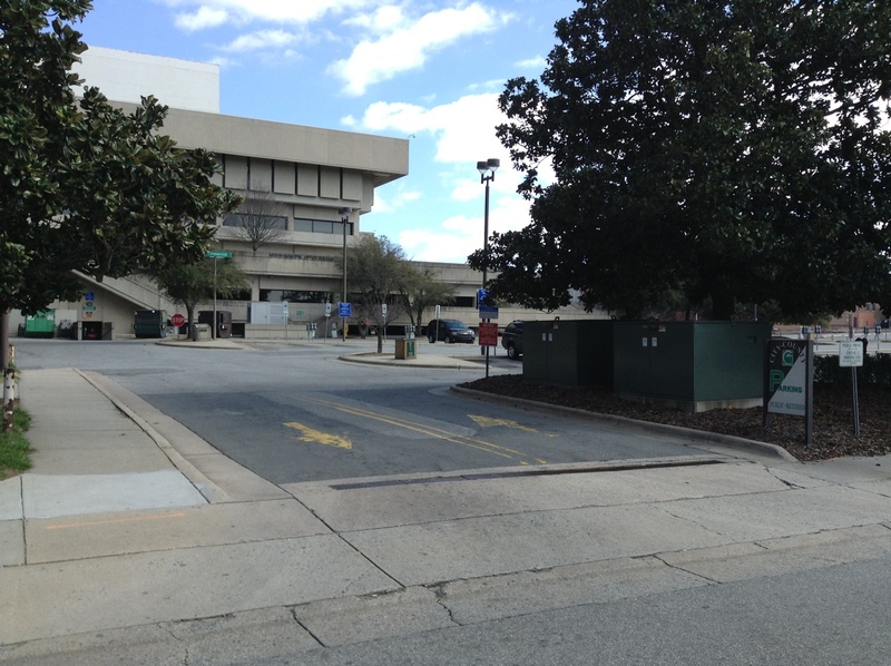 Street view of City/County Lot