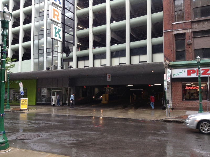 Street view of Warren Parking Garage