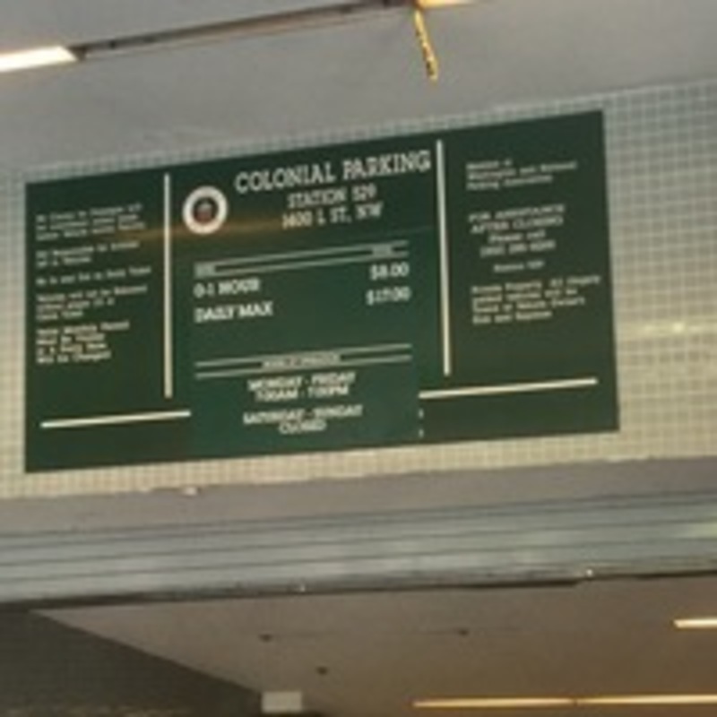 Street view of L Street NW Garage