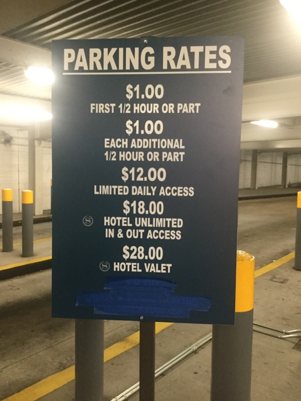 Street view of Sheraton Raleigh Hotel Parking Deck