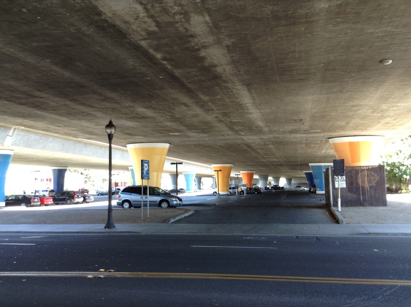 Street view of I-280 & 1st Street Lot
