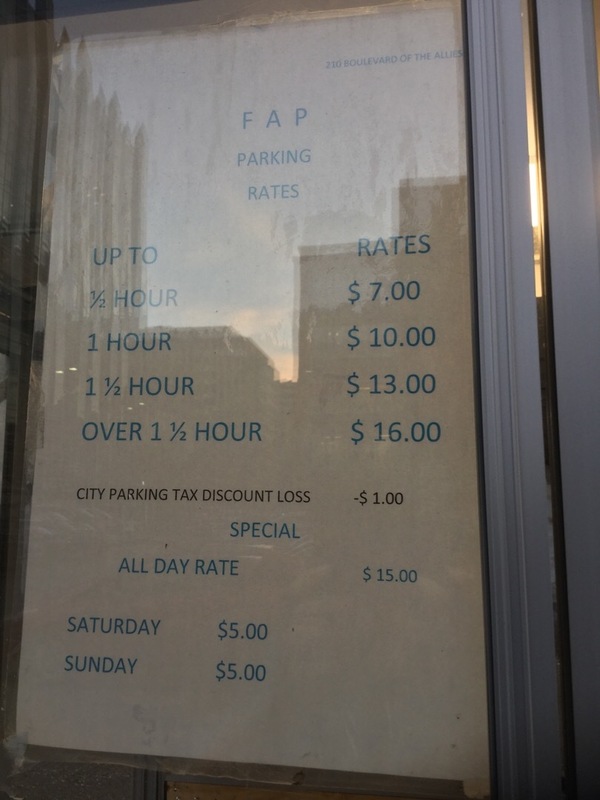 Street view of First Avenue Parking