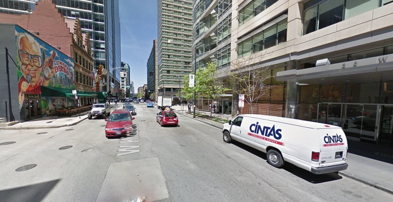 Street view of C Chicago - Valet Kiosk