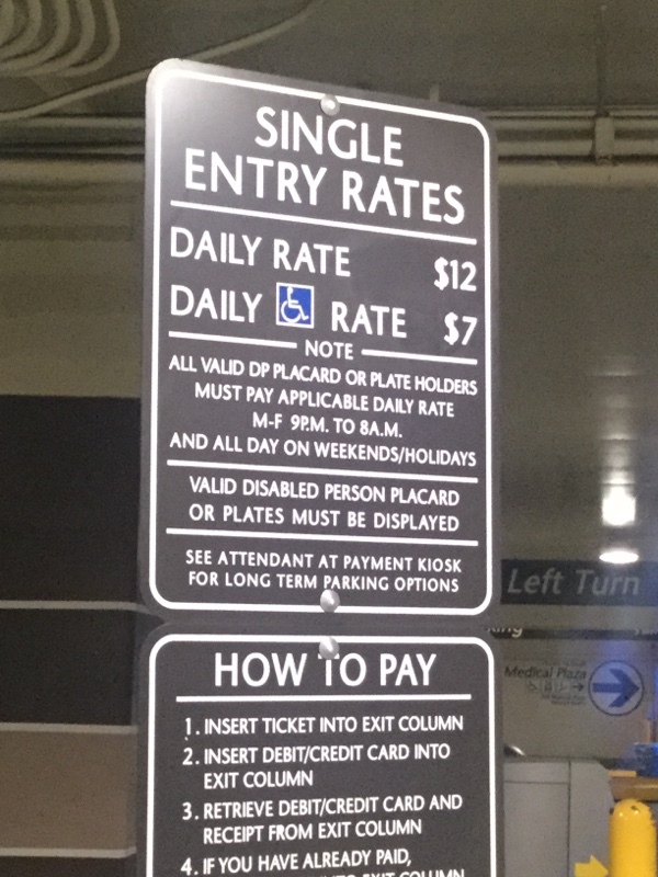 Street view of Parking Structure 1 - Medical Plaza