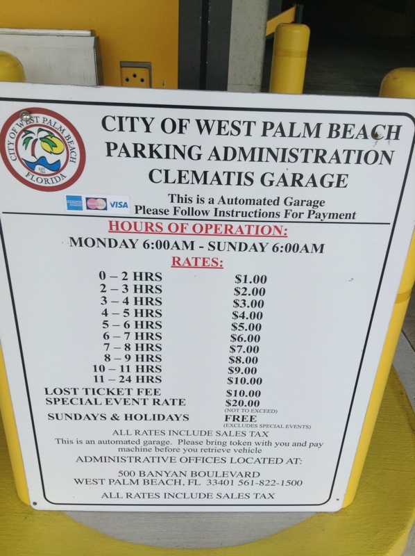 Street view of Clematis Parking Garage