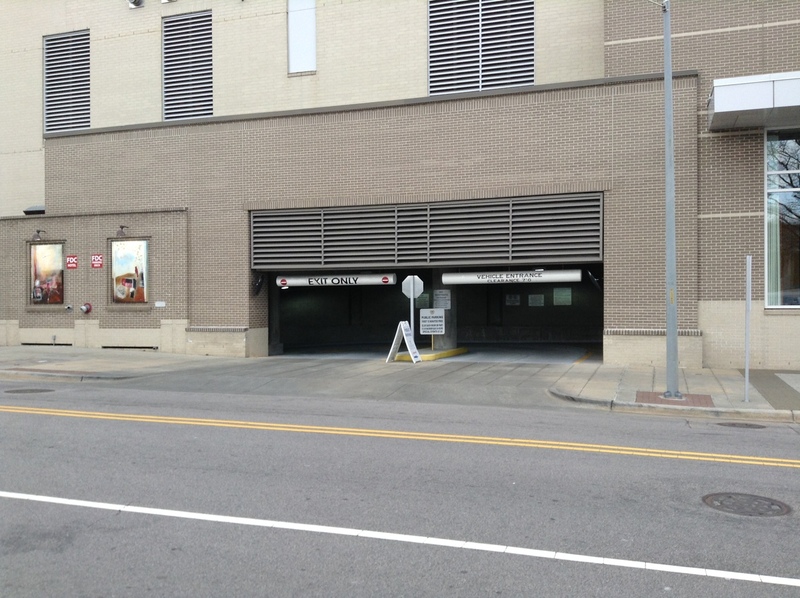 Street view of Convention Center Underground Deck