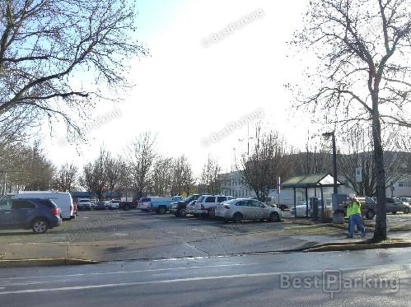 Street view of City Hall Surface Lot