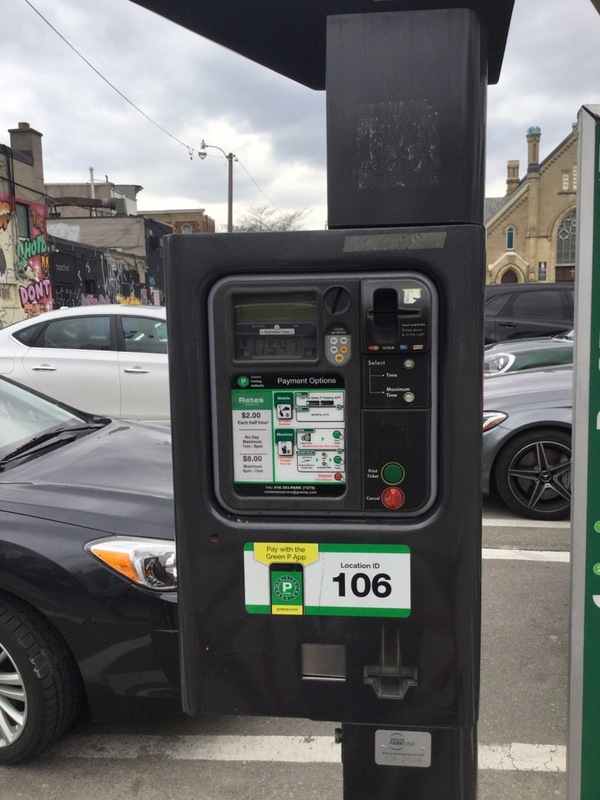 Street view of Augusta Ave Parking Lot