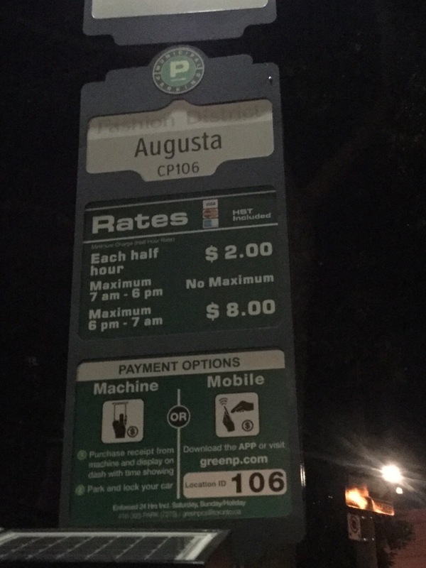 Street view of Augusta Ave Parking Lot