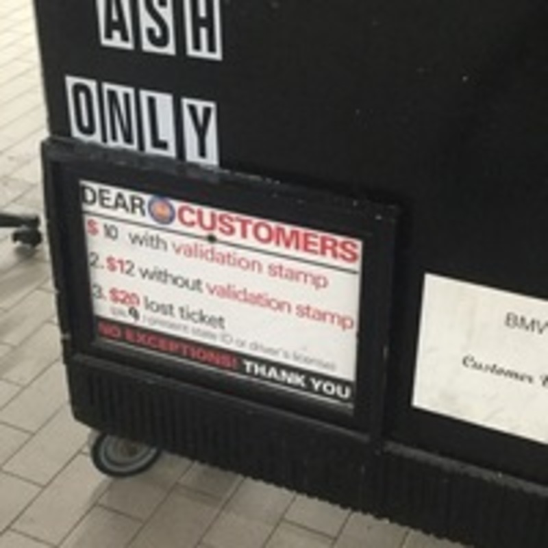 Street view of N Clark St Parking Garage