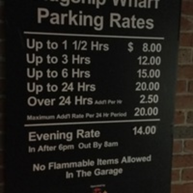 Street view of Flagship Wharf Garage Parking