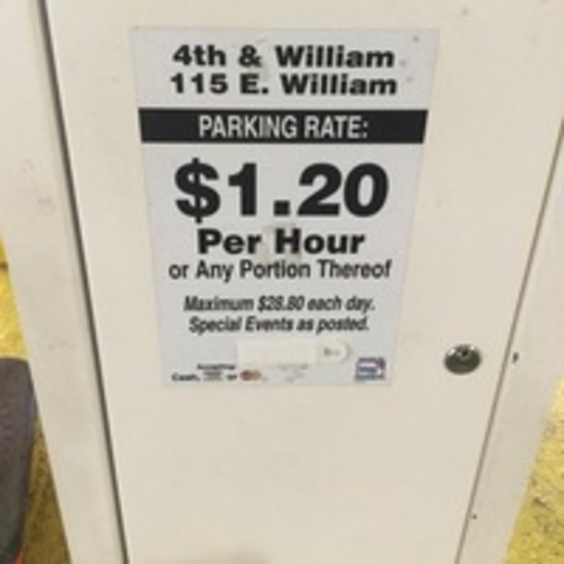 Street view of Fourth & William Parking Structure