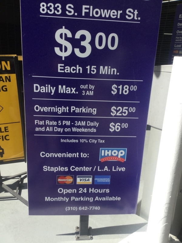 Street view of S Flower St Garage