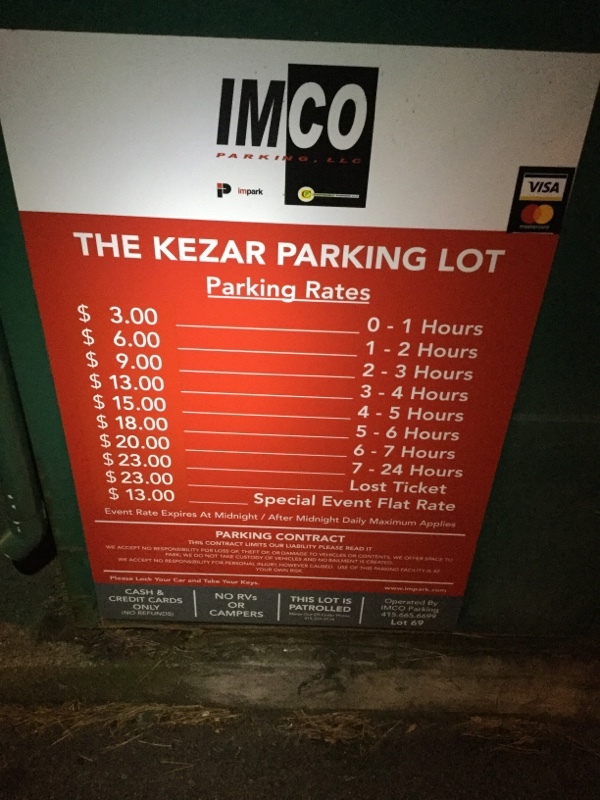 Street view of Kezar Lot