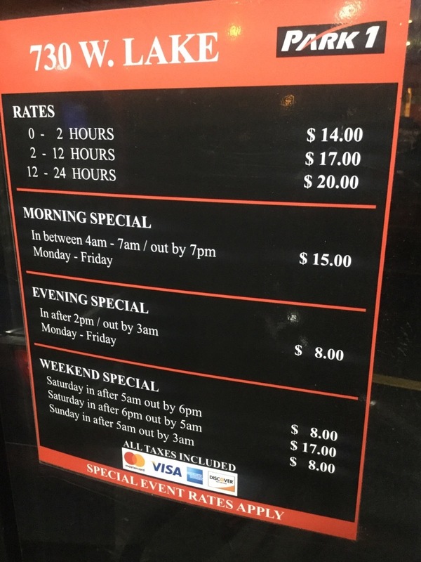 Street view of W Fulton St Parking Lot