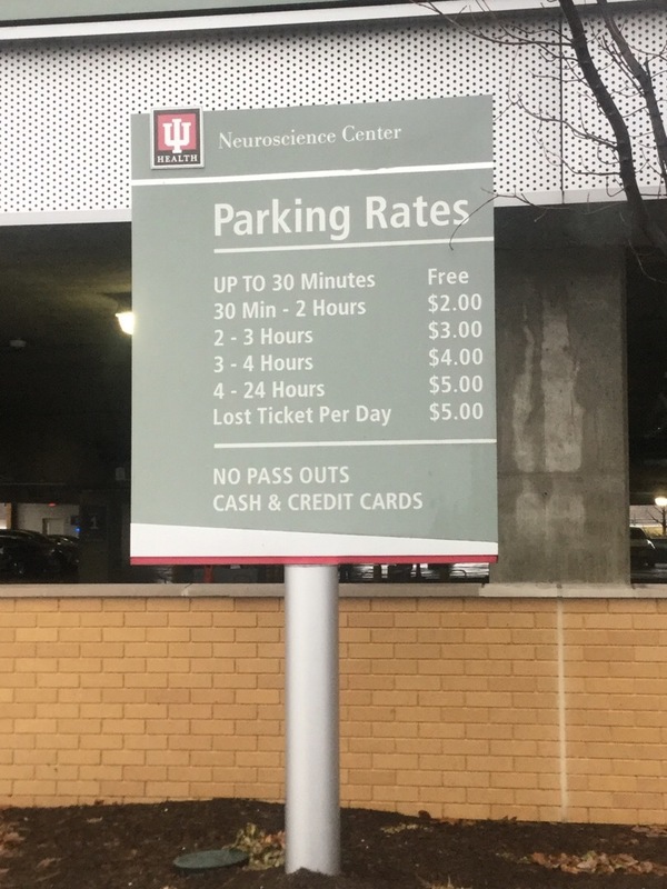Street view of IU Health Neuro Science Garage