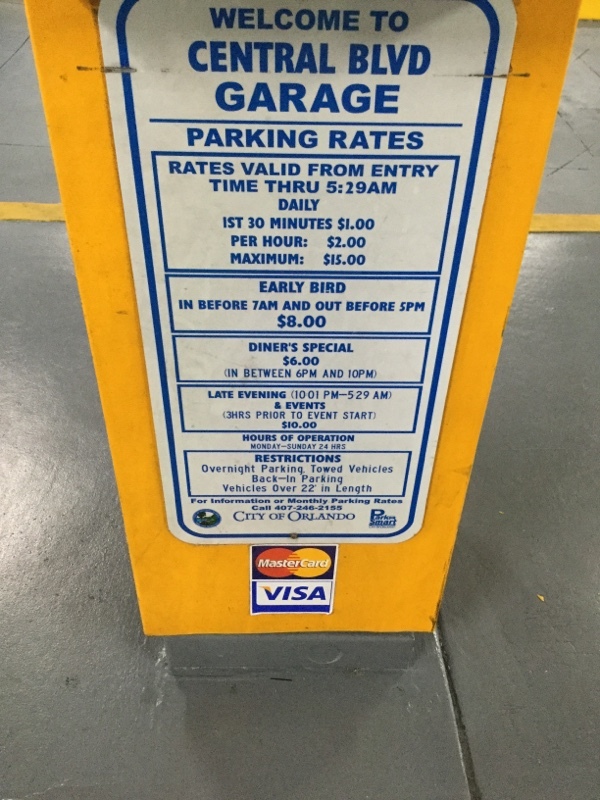 Street view of Central Blvd Garage