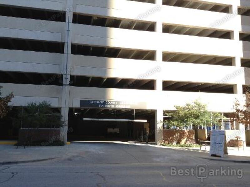 Street view of Tarrant County Parking Garage