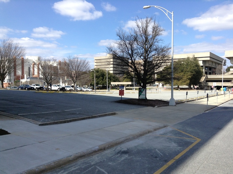 Street view of Federal Place / Washington Street Lot