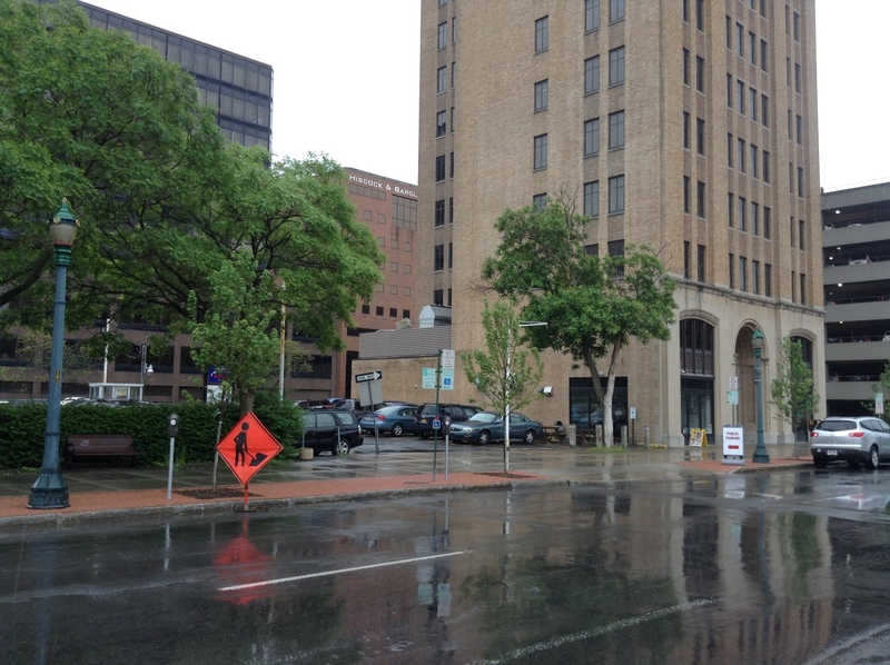 Street view of City Hall Lot