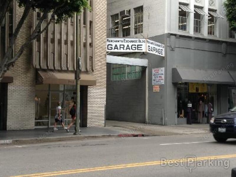 Street view of Merchants Exchange Building Garage