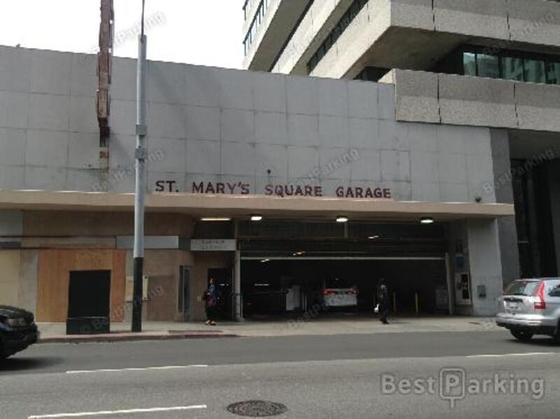 Street view of St. Mary's Square Garage