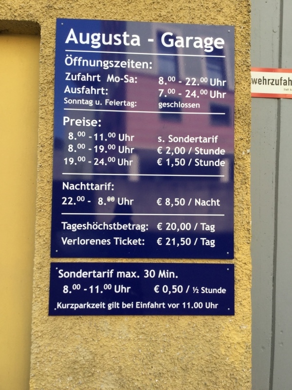 Street view of Augusta-Garage