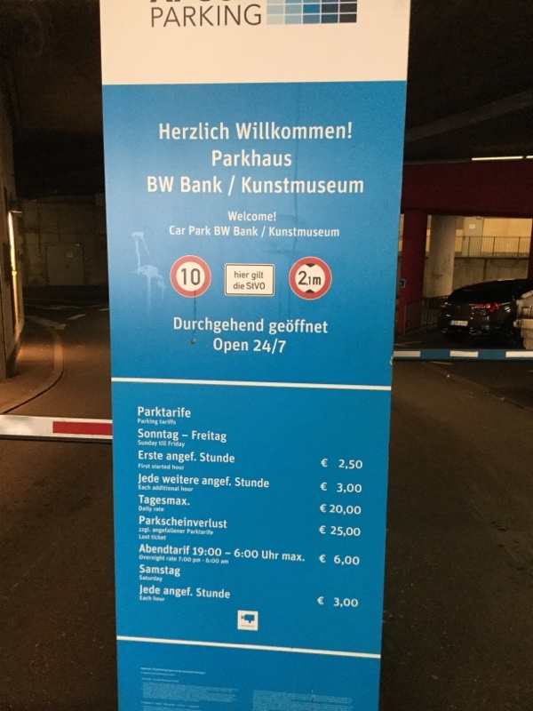 Street view of Parkhaus BW Bank/ Kunstmuseum