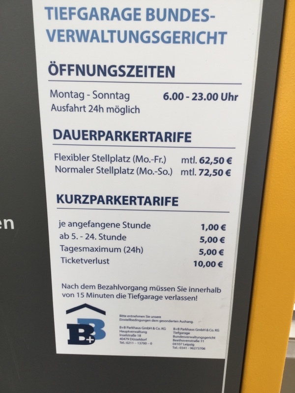 Street view of Tiefgarage Am Bundesverwaltungsgericht