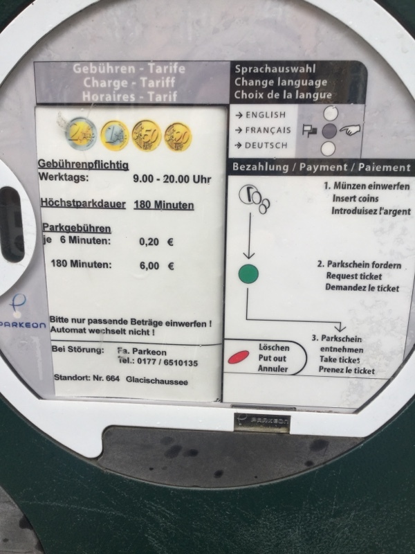 Street view of Glacischaussee Car Park