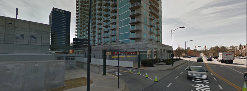 Street view of Atlantic Station Garage