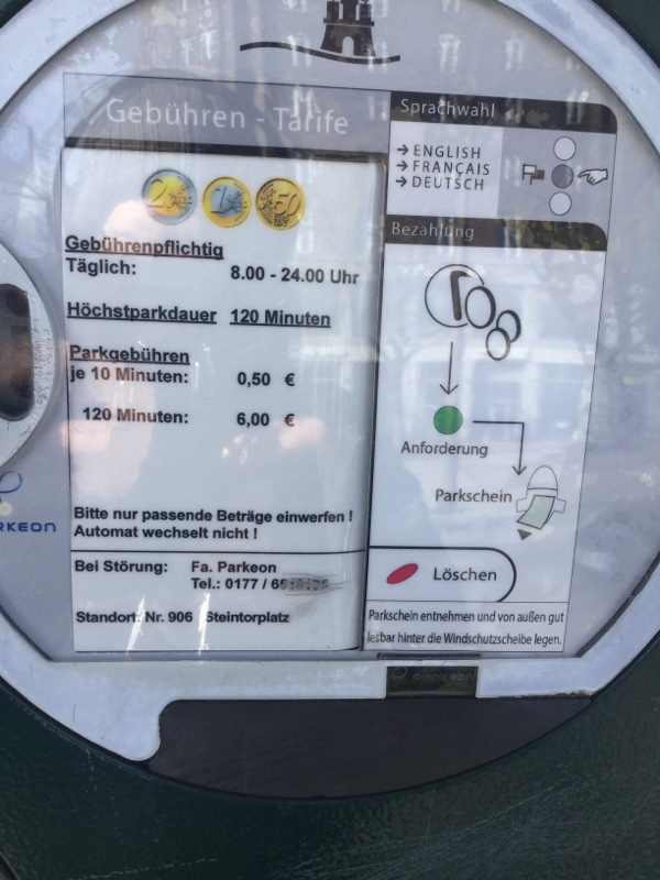 Street view of Steintorpl. Parking Lot