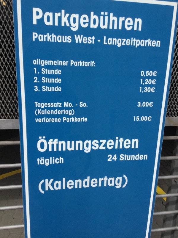 Street view of Parkhaus West- Langzeitparken