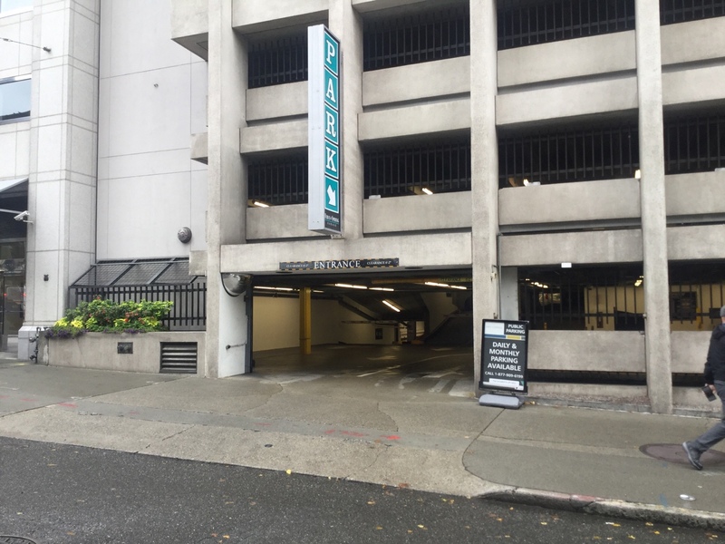 Street view of First & Spring Garage