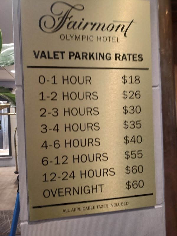 Street view of The Fairmont Olympic Hotel