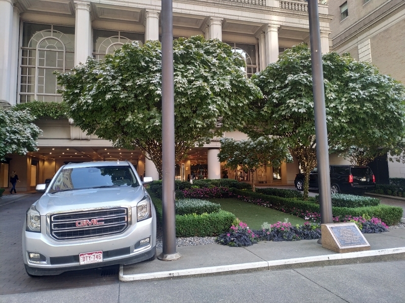 Street view of The Fairmont Olympic Hotel