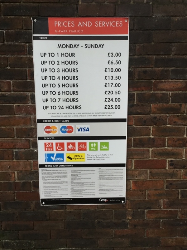 Street view of Pimlico Car Park