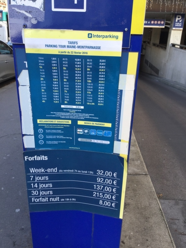 Street view of Parking Tour Montparnasse