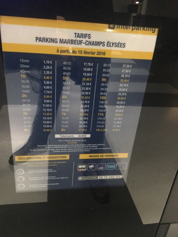 Street view of Marbeuf Champs-Elysées Car Park